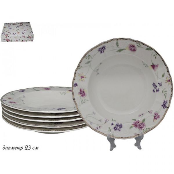 Set of deep plates 6pcs FLORENCE in a gift box 181-105